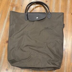 Longchamp Le Pliage Medium Tote Bag Nylon Leather Foldable Shopping Bag